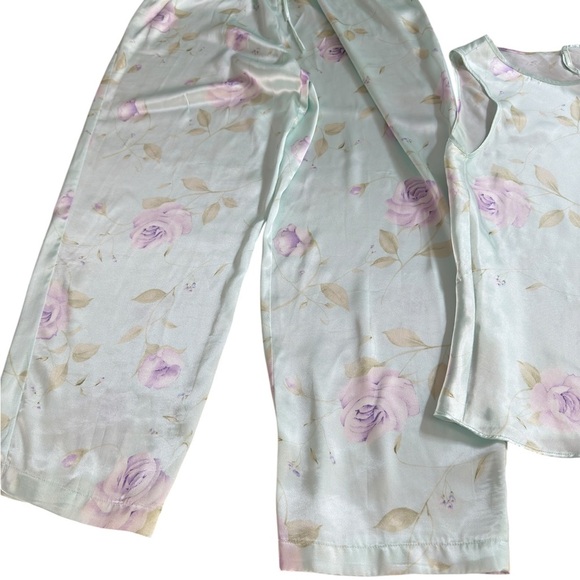Amanda Stewart Intimates 2 piece Satin 100% Polyester Size Large Pajama Set - Picture 11 of 12